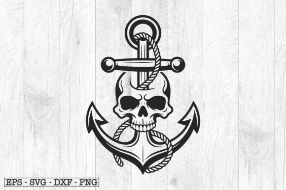 Anchor Skull SVG: Crafts & Graphics
