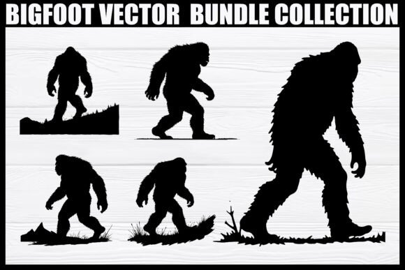 Bigfoot Vector Silhouette Bundle