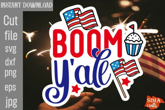 Boom Y all SVG Cut File: Graphics & Crafts for Creative Marketing