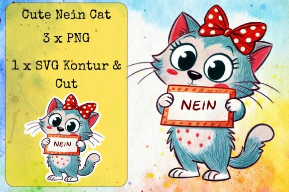 Cute Nein Cat 1 – Graphics & Crafts with Personality