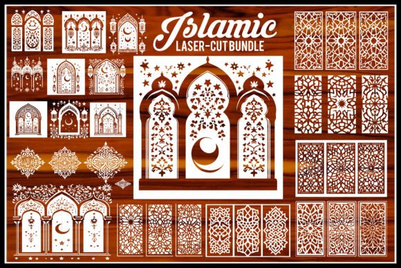 Islamic Calligraphy Ornamental Arch Graphics and Crafts