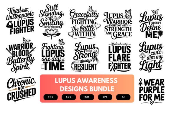 Lupus Awareness SVG Bundle