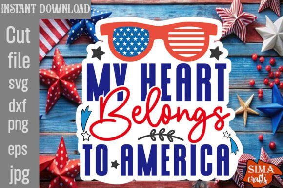 My Heart Belongs to America SVG Cut File