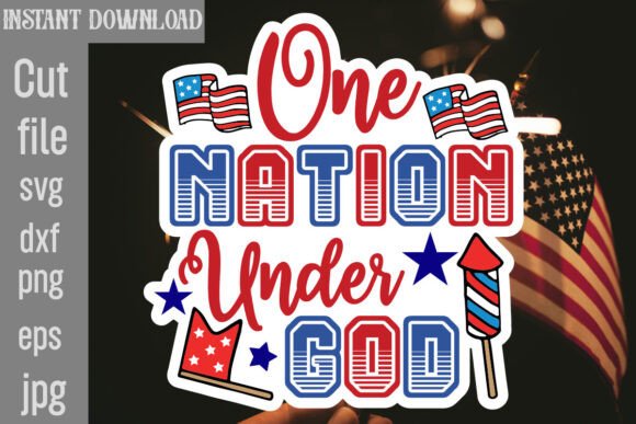One Nation Under God SVG Cut File: Graphics & Crafts