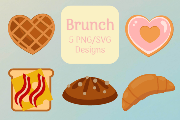 Sweet Brunch Set: Graphics for Crafts & Local Branding