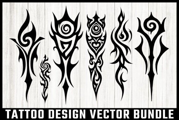 Traditional Rose Tattoo Vector Bundle: Graphics and Crafts for Editorial Design