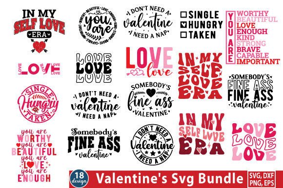 Valentine Svg Bundle for Crafts and Graphics